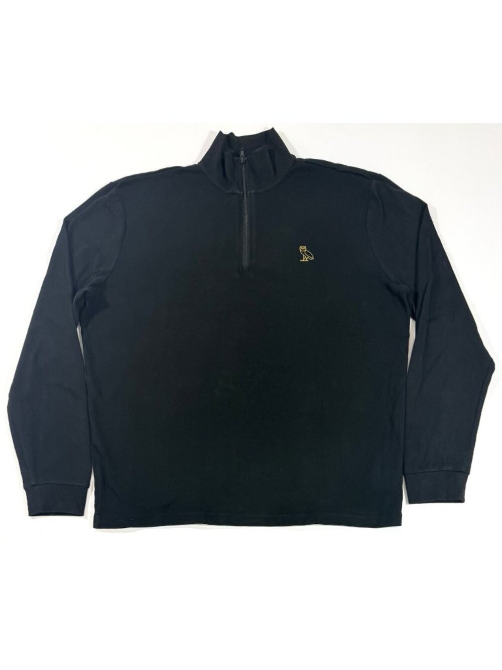 OVO Drake × Octobers Very Own Mens 1/4 Zip Pullover Size XL Black Long Sleeve